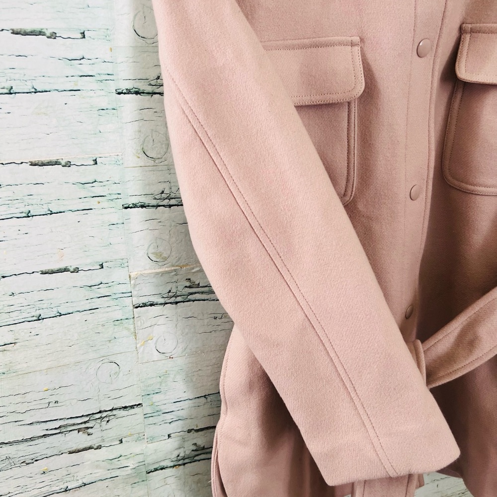 Wilfred Belted Trench Coat in Light Blush - Picture 6 of 9